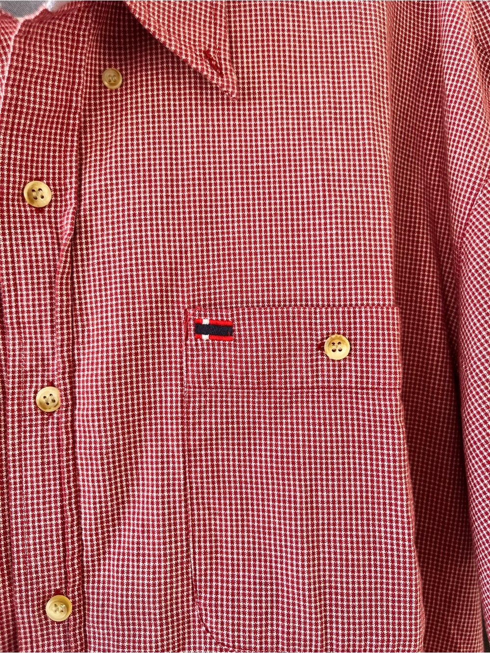 Men’s BB Classics red check shirt sleeve button down shirt - Picture 3 of 11
